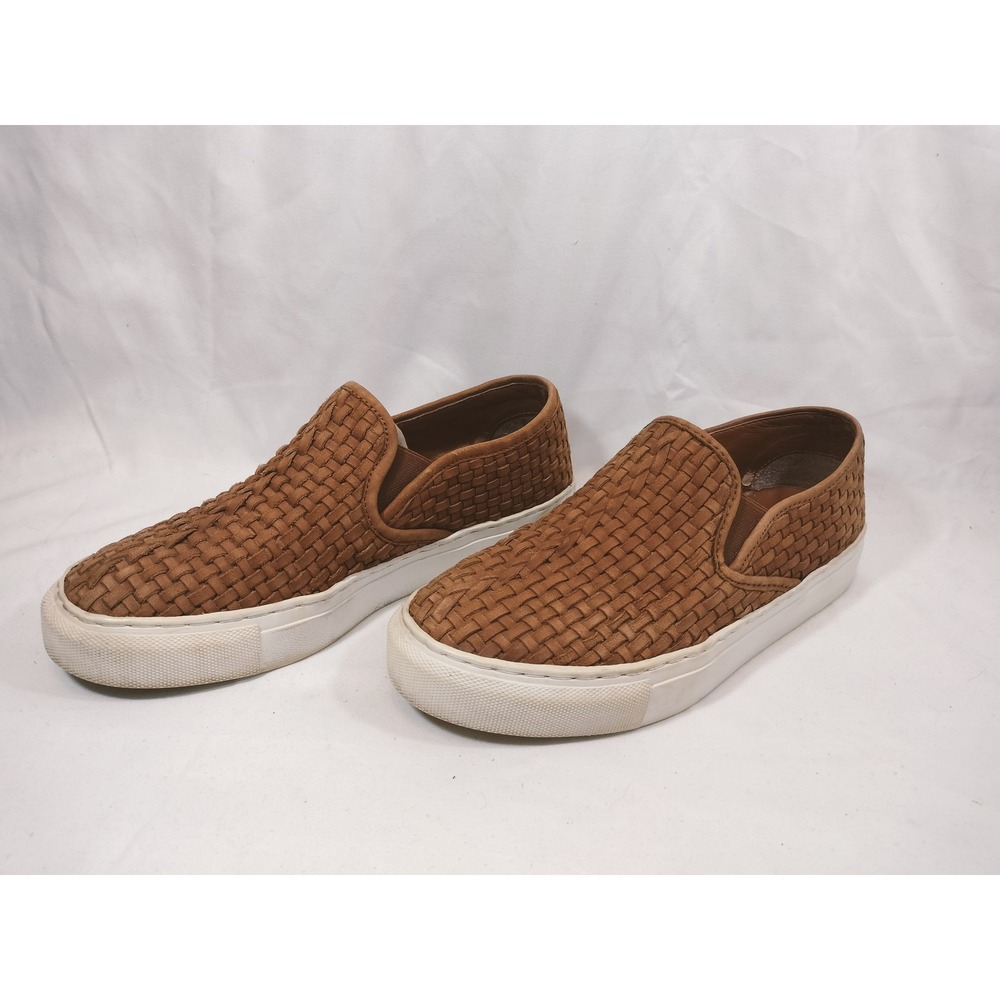 Number One Woven Leather Slip On Sneakers